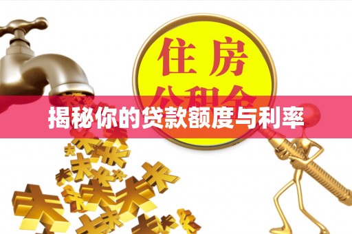 色达揭秘你的贷款额度与利率